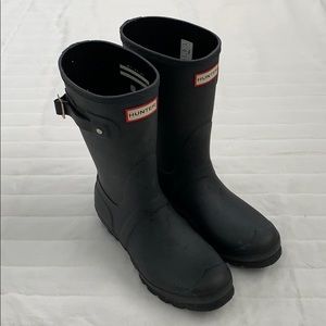 Hunter Women's Original Short Rain Boots: Black, 8